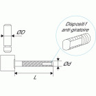 Polygond axe de ø 16 mm à clips tige de ø10 x 130 mm acier polyester noir Polygond axe de ø 16 mm à clips tige de ø10 x 130 mm acier polyester noir