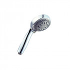 Pommeau de douche large 7 jets fonction stop chromé anticalcaire