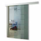 Porte coulissante en verre transparent