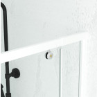 Porte de douche pivotante ajustable de 78 à 90cm en Alu Blanc et verre transparent - WHITY PIVOT Aurlane - FAC496