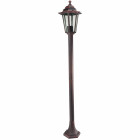Potelet 6 faces couleur rouille 112cm 60w couleur rouille