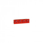 Prise de courant précâblée mosaic  4x2pt à 45deg  8 modules rouge à détrompa