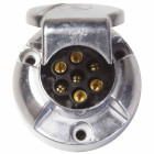 Prise remorque métal femelle 7 plots 12v