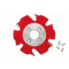 Fraise à rainurer pour fraiseuse avec traceurs HW 100x4x22 mm Z2+V4 4 Trous - LAMELLO - 132000