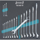 Assortiment d'outils pour servante 163- 99/18 jeu de clés mixtes profil traction a 12 pans extérieurs/nombre d'outils 18