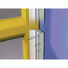 Profil d'encadrement de porte en pvc avec lèvre pvc souple type pts - x coloris blanc