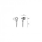 Projecteur de jardin minimal led 117 cm 1 ampoule