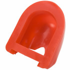 Protège embout tête d'attelage universel en pvc rouge