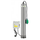 Pompe de puit 1100w avec flotteur, 65m de refoulement, prpvc1101-65f