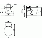 Ensemble cuvette suspendue Connect Aquablade + Abattant Connect frein de chute Ideal Standard E047901 + E712701