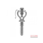 Seau de 50 CLIPEO gris simple 25 mm - 57225