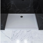 Receveur de douche à poser extra-plat en acrylique blanc rectangle - 120x90cm Aurlane - FAC379