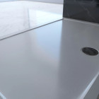 Receveur de douche à poser extra-plat en acrylique blanc rectangle - 120x90cm Aurlane - FAC379