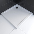 Receveur de douche à poser extra plat en acrylique blanc carré 70x70cm - bac de douche WHITENESS 70 Aurlane - FAC370