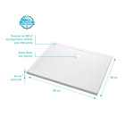 Receveur en acrylique Blanc 80x100x4cm - MOON RECTANGULAR 80 Aurlane - FAC722