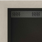 Receveur en acrylique Noir effet pierre 90x120x4 cm + Grilles linéaires chrome et Gun métal - METEORA Aurlane - PACR309