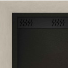Receveur en acrylique Noir effet pierre 90x120x4 cm + Grilles linéaires chrome et Noire mate - METEORA Aurlane - PACR308