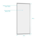 Retour pour paroi pour douche 90x200 cm - Profilés chrome - Verre transparent 6mm - CHROMED CRUSH Aurlane - FAC776