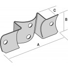 Equerres plates pour bois ronds dimensions au choix