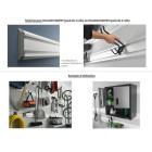 Canaux/rails muraux blanc (pvc) pour suspension armoires/crochets (pack de 2)