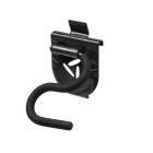 Crochet en s pour équipements à manche- à clipser sur panneaux/canaux muraux