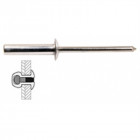 Rivets Etanches Alu / Acier Tete Plate - 3.2 x 8 mm