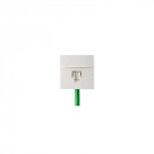 Rj45 simple 45x45 6a blinde nd blanche