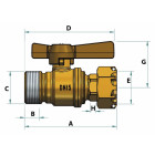 Robinet d'arrêt compteur droit MF 3/4" - DIFF