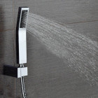 Robinet de douche thermostatique ronde à deux poignées chromé avec valve