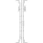 Crémone porte d'entrée à relevage roto - h.600 - 4 galets - axe 35 - entraxe 92 - d1020 - carré 8 - hff1600/2225 - 628166