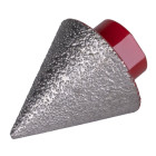 Fraise conique diamantée Superpro - 20 mm - Ø 2-35 mm - Filetage M14 - RUBI - 6986