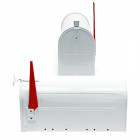Boite aux lettres style américain design boite postale sur pied us mailbox blanc