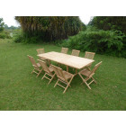 Ensemble de jardin en teck premium astana 8 chaises jenae