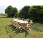 Salon de jardin en teck henua 12 chaises
