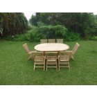 Ensemble de jardin en teck premium sawah 8 chaises jenae