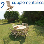 Ensemble salon de jardin en teck solo 4+2 chaises 2 fauteuils - bundle chaises