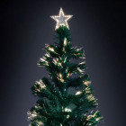 Sapin artificiel fibre optique vert 90cm avec cimier malocash