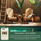Saturateur Teck SK600 - Mat, Incolore, Teinté - Terrasse et salon de jardin - Conditionnement au choix 