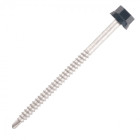 Vis bac acier SCELL-IT sommet nervuré Support bois - Ø6.3 x 75 mm - TH12 - Blanc RAL9010 - Sachet de 100 - ZTW-63075-9010