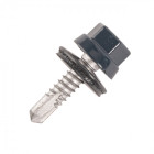 Vis bac acier SCELL-IT Plage métal ZED - Ø6.3 x 25 mm - TH12 - Brun rouge RAL8012 - Sachet de 100 - ZTZR-63025-8012