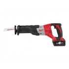 Scie sabre sans fil 18v li-ion livrée avec 2 batteries 4ah en coffret hd18 sx-402c milwaukee 4933441365