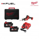 Scie sabre compacte milwaukee fuel m18 fhz-502x - 2 batterie 18v 5.0 ah - 1 chargeur m12-18fc 4933459885