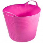 Seau souple 27l avec poignée rose