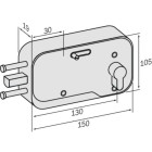 Serrure appl.cyl euro p/garage