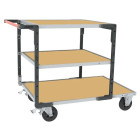 Servante FLAT-PACK™ 3 plateaux médium 1 plateau 1200 x 800 mm et 2 plateaux 900 x 800 mm roues CC 400 kg - 884732233