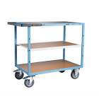Servante mécano-soudée 3 plateaux médium 1000 x 600 mm roues TPE 400 kg - 880702242