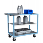 Servante mécano-soudée EVERSTEEL™ 3 plateaux tôle galva 1000 x 600 mm roues CC 250 kg - 880702312