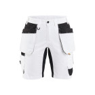 Short peintre stretch 2D avec poches flottantes femme Blanc/Noir 72331832 - Taille au choix