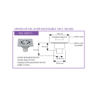 Siphon de sol inox solusec pour tube 50 verticale - dimensions aux choix