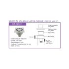 Siphon de sol PVC solusec 120x120 sv grille laiton chromé